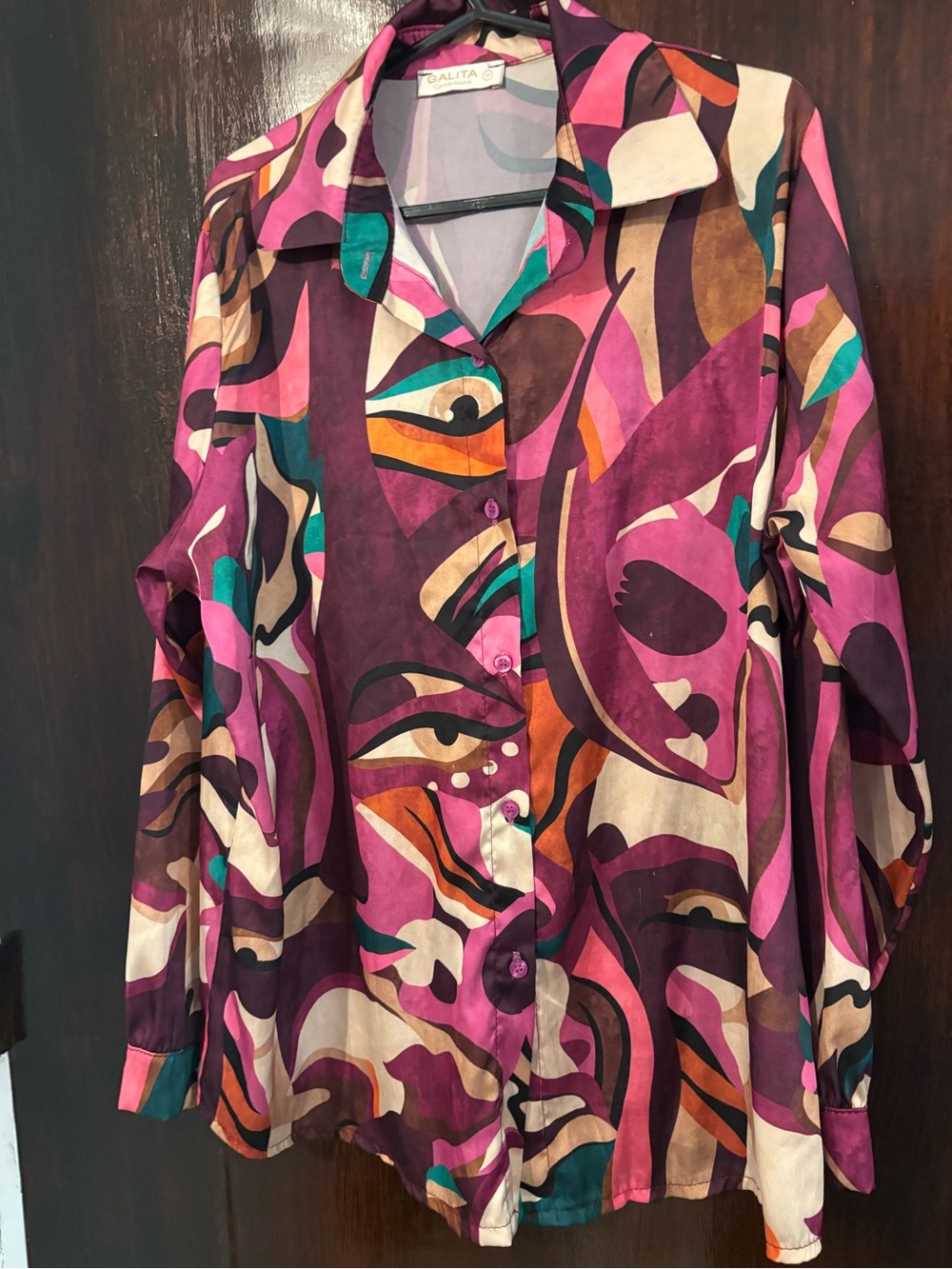 Bundle 3 for $15. Galita Multicolor Abstract Button-Down Shirt. Size M.